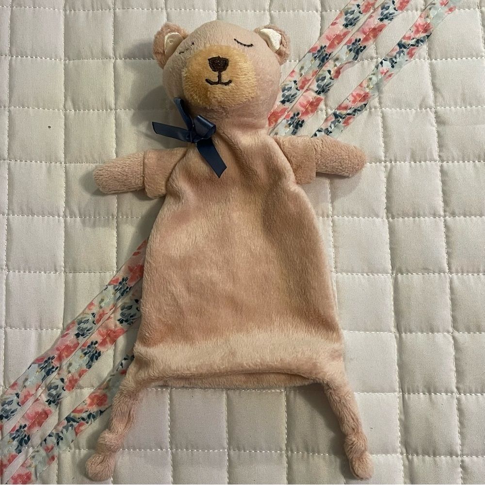C.R. Gibson Teddy Bear Lovey Plush Security Blanket